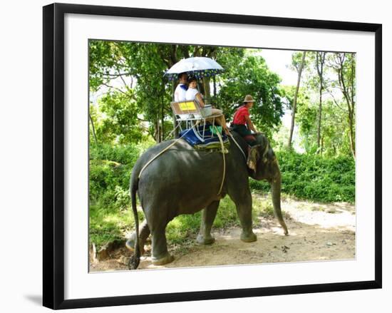 Riding Elephants in the Chalong Highlands, Phuket, Thailand, Southeast Asia, Asia-Nico Tondini-Framed Photographic Print