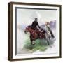 Riding Hard with Two Shooters, 1919-Frank Tenney Johnson-Framed Giclee Print