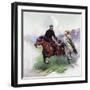 Riding Hard with Two Shooters, 1919-Frank Tenney Johnson-Framed Giclee Print