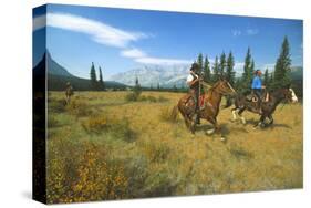 Riding in Banff National Park, Alberta, Canada-null-Stretched Canvas