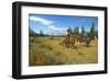 Riding in Banff National Park, Alberta, Canada-null-Framed Art Print