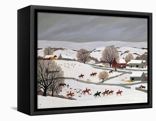 Riding in the Snow-Vincent Haddelsey-Framed Stretched Canvas