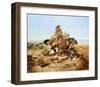 Riding Line-Charles Marion Russell-Framed Art Print
