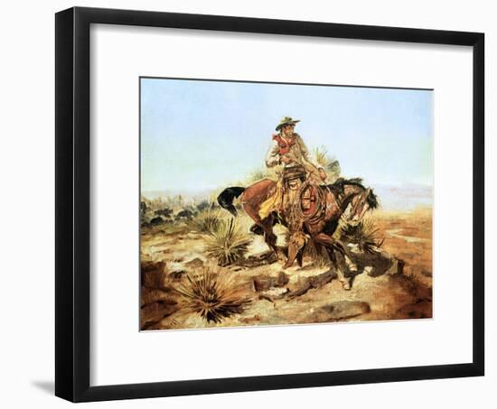 Riding Line-Charles Marion Russell-Framed Premium Giclee Print