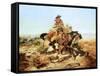 Riding Line-Charles Marion Russell-Framed Stretched Canvas