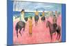 Riding on the Beach-Paul Gauguin-Mounted Art Print