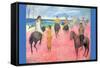 Riding on the Beach-Paul Gauguin-Framed Stretched Canvas