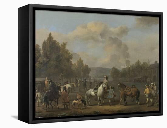 Riding School-Johannes Lingelbach-Framed Stretched Canvas