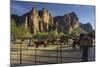 Riding Stable, Horse Ranch, the Bulldogs, Goldfield Mountains, Lower Salt River, Arizona, Usa-Rainer Mirau-Mounted Photographic Print