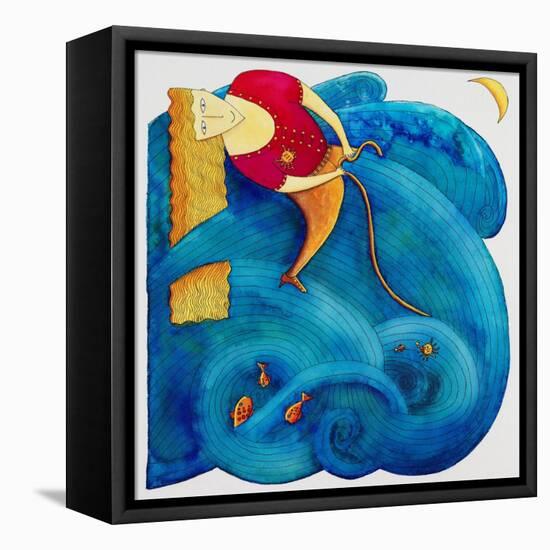 Riding the Waves, 1992-Julie Nicholls-Framed Stretched Canvas