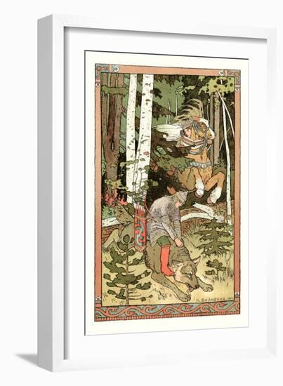 Riding the Wolf-Ivan Bilibin-Framed Art Print