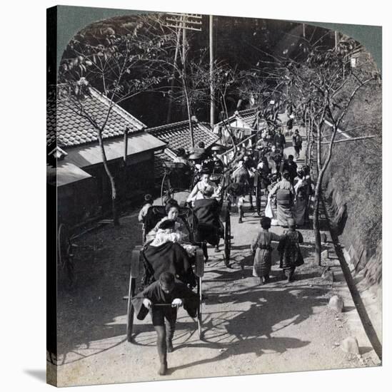 Riding to Daijingu Temple, for Shinto Festival of Worship of the Sun Goddess, Yokohama, Japan, 1904-Underwood & Underwood-Stretched Canvas