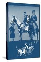 Riding to Hounds Poster-null-Stretched Canvas