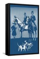 Riding to Hounds Poster-null-Framed Stretched Canvas