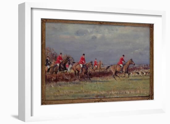 Riding to Hounds-John Sanderson Wells-Framed Giclee Print