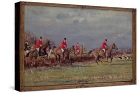 Riding to Hounds-John Sanderson Wells-Stretched Canvas