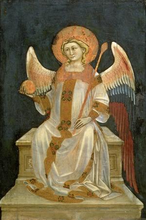 Angel Seated on a Throne, the Orb in One Hand, the Sceptre in the Other, C.1348-54