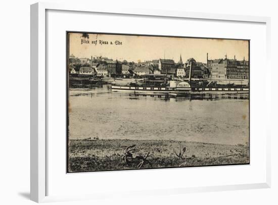 Riesa an Der Elbe, Ort, Fluss, Dampfer Pillnitz-null-Framed Giclee Print