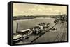 Riesa an Elbe, Dampferanlegestelle, Dampfer Saxonia-null-Framed Stretched Canvas