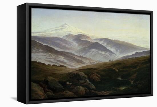 Riesengebirge-Caspar David Friedrich-Framed Stretched Canvas