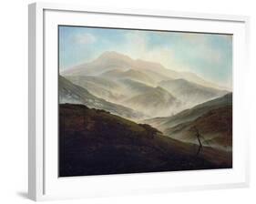 Riesengebirgslandschaft Mit Aufsteigendem Nebel, um 1820/1821-Caspar David Friedrich-Framed Giclee Print