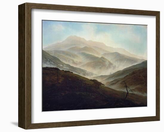 Riesengebirgslandschaft Mit Aufsteigendem Nebel, um 1820/1821-Caspar David Friedrich-Framed Giclee Print