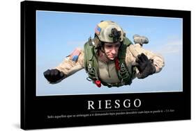 Riesgo. Cita Inspiradora Y Póster Motivacional-null-Stretched Canvas