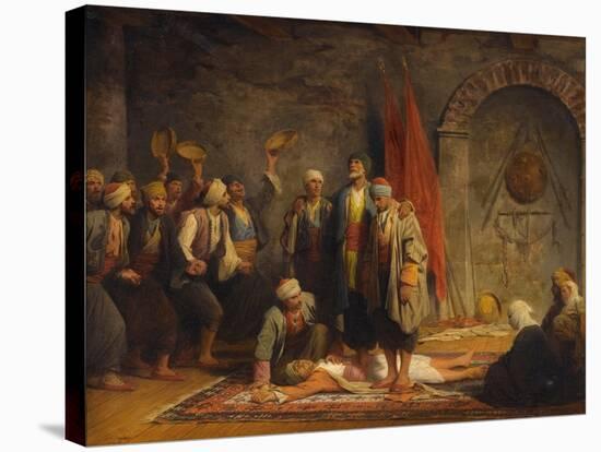 Rifai Sufi Ceremony Pby Yvon, Adolphe (1817-1893). Oil on Canvas, Size : 46,5X55,5, 1879, Private C-Adolphe Yvon-Stretched Canvas