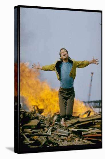 Riff Leaps over Smoldering Rubble, Scene from West Side Story-Gjon Mili-Stretched Canvas