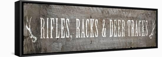 Rifle Racks and Deer Tracks-null-Framed Stretched Canvas