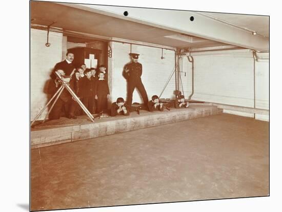 Rifle Shooting Lesson, Jews Free School, Stepney, London, 1908-null-Mounted Photographic Print