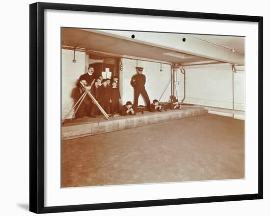 Rifle Shooting Lesson, Jews Free School, Stepney, London, 1908-null-Framed Photographic Print