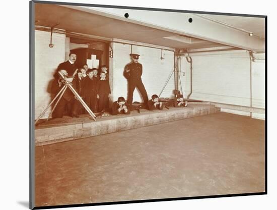 Rifle Shooting Lesson, Jews Free School, Stepney, London, 1908-null-Mounted Photographic Print