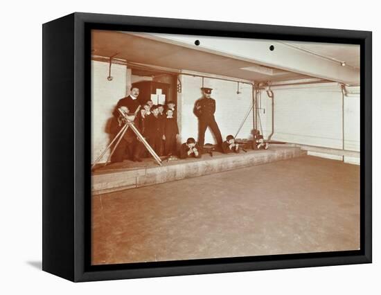 Rifle Shooting Lesson, Jews Free School, Stepney, London, 1908-null-Framed Stretched Canvas