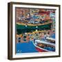 Riflessi nel porto-Daniela Corallo-Framed Art Print