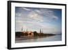 Riga Castle and the River Daugava Illuminated at Sunset, Riga, Latvia, Europe-Doug Pearson-Framed Photographic Print