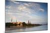 Riga Castle and the River Daugava Illuminated at Sunset, Riga, Latvia, Europe-Doug Pearson-Mounted Photographic Print