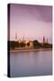 Riga Castle and the River Daugava Illuminated at Sunset, Riga, Latvia, Europe-Doug Pearson-Stretched Canvas