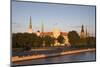 Riga Castle and the River Daugava Illuminated at Sunset, Riga, Latvia, Europe-Doug Pearson-Mounted Photographic Print