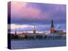 Riga from Across Daugava River, Latvia-Jon Arnold-Stretched Canvas