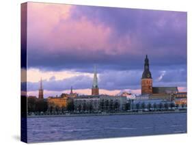 Riga from Across Daugava River, Latvia-Jon Arnold-Stretched Canvas