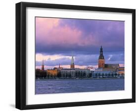 Riga from Across Daugava River, Latvia-Jon Arnold-Framed Photographic Print