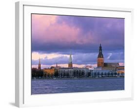 Riga from Across Daugava River, Latvia-Jon Arnold-Framed Photographic Print