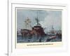 Rigging Hulk And Frigate, Portsmouth-EW Cooke-Framed Art Print