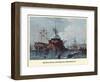 Rigging Hulk And Frigate, Portsmouth-EW Cooke-Framed Art Print