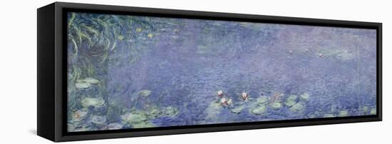 Right Centre Piece of the Large Water Lily Painting in the Musée De L'Orangerie-Claude Monet-Framed Stretched Canvas