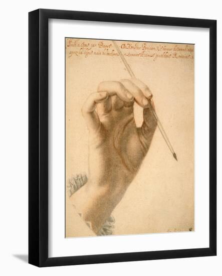 Right Hand of Artemisia Gentileschi Holding a Brush-Pierre Dumonstier II-Framed Art Print