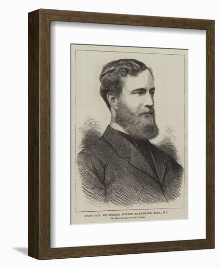 Right Honourable Sir Michael Edward Hicks-Beach, Baronet-null-Framed Giclee Print