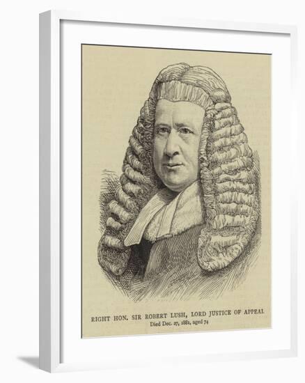 Right Honourable Sir Robert Lush, Lord Justice of Appeal-null-Framed Giclee Print