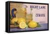 Right Lane Brand - Oxnard, California - Citrus Crate Label-Lantern Press-Framed Stretched Canvas